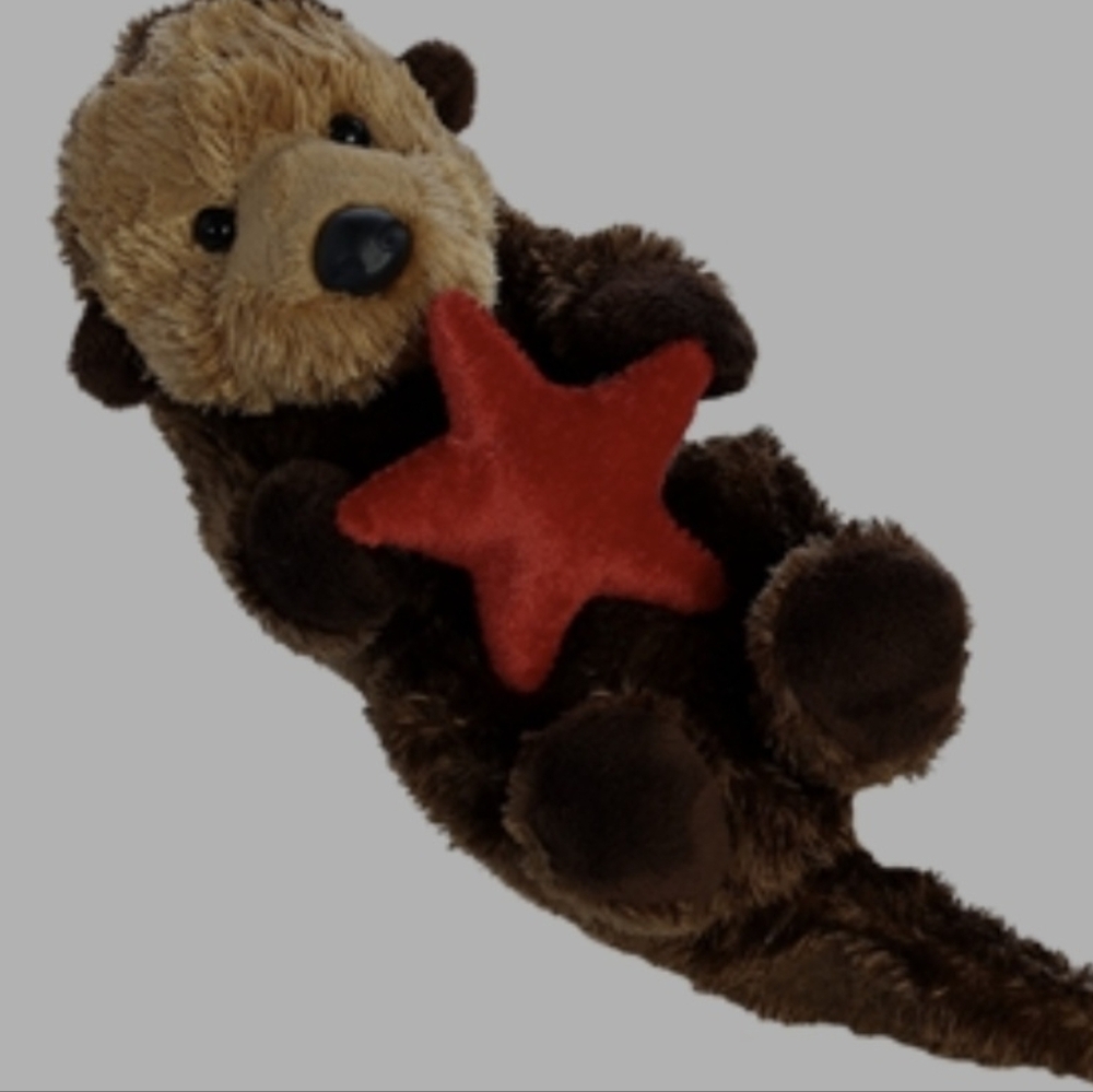 Otto the Stuffed Otter Mini Flopsie by Aurora✨️ NEW Without TAG ✨️